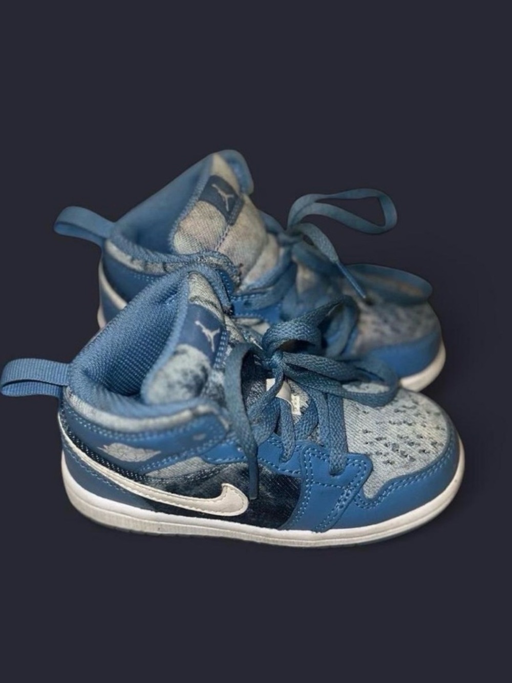 Jordan 1 washed denim sneakers 4c